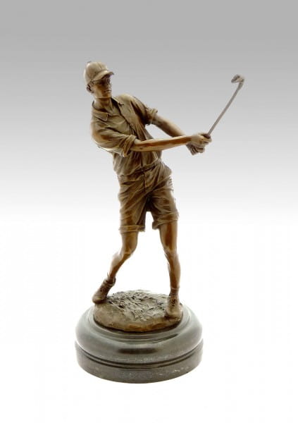 Statue of Golfer - Made of Bronze - signed Milo