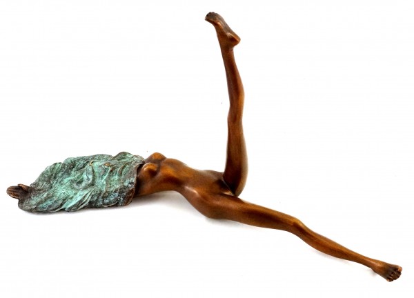 Camouflage / Veiled Woman Nude - Erotic Bronze - J. Patoue