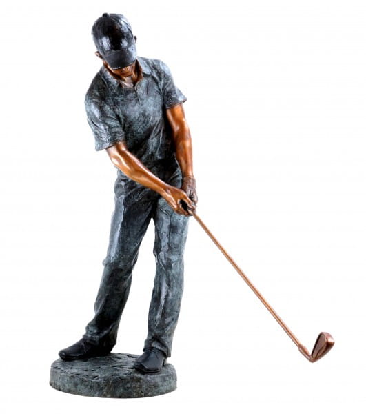 Tall Bronze Sculpture Golfer - Limited - XXL Golf Player Statue