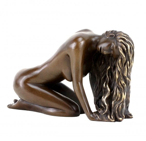 Erotic Bronze Figurine - Erotic Girl Julie - Erotic Nude by Patoue