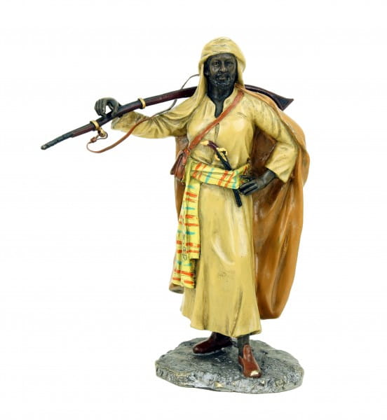 Vienna Bronze Figurine - Arabian Warrior with Rifle - Bergmann Stamp