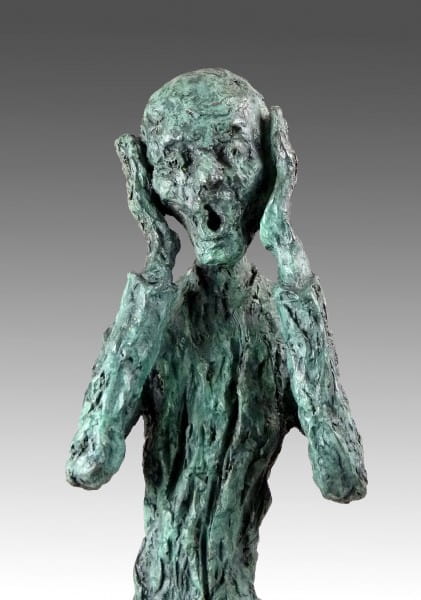 Hommage to Edvard Munch - The Scream - casted in bronze