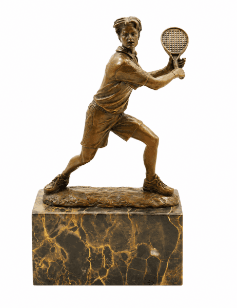Tennis Player Sculpture - Tennis Decoration - In Bronze