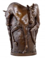 Horse Bronze Statue - Horse Bronze Vase - signed Milo Horse Bronze Statue - Horse Bronze Vase - signed Milo