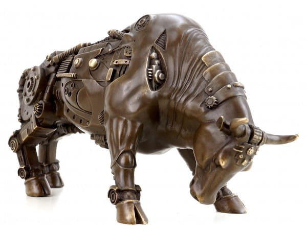 Contemporary Art - Steam Punk Bull - Bronze Bull - Martin Klein