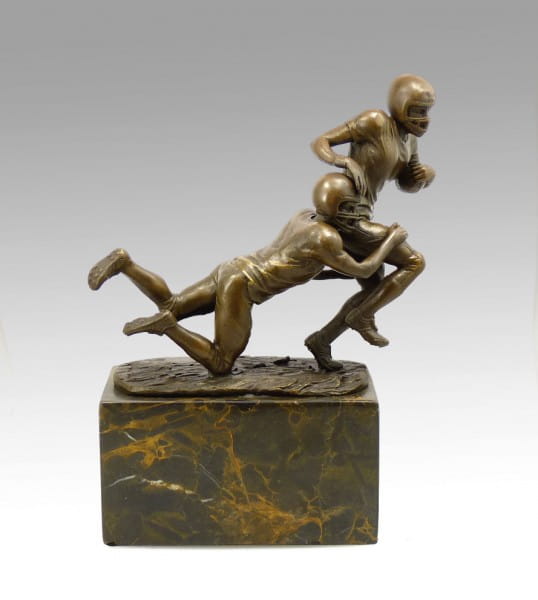 Bronze Cup - The Football Players - signed Milo