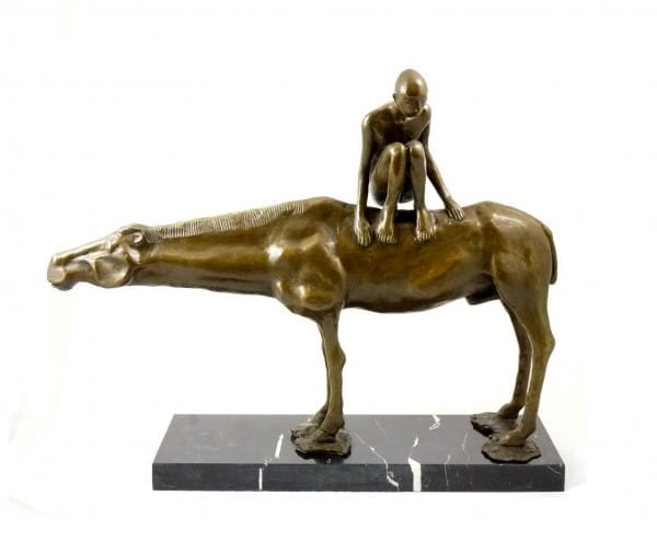 Modern Sculpture- Boy sitting on horseback- signed G. Lachaise