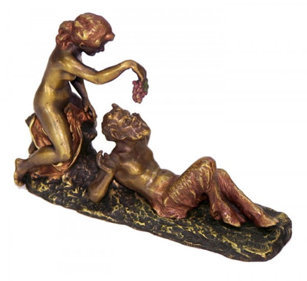 Erotic Vienna Bronze Faun/Satyr 2-parts from Bergmann