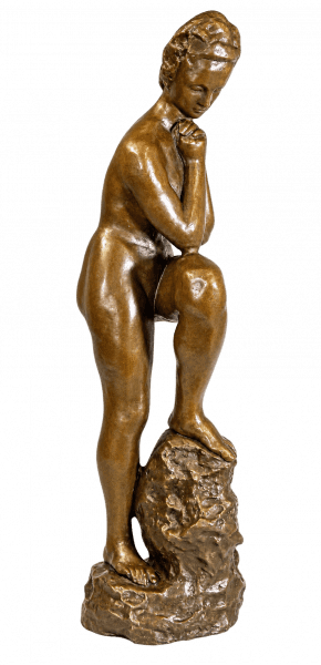 Bronze Statue - Wilhelm Lehmbruck - Girl with leaning leg