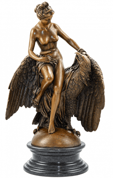 Eagle Statue - Virgin with Eagle - L. C. Buhot - Sculpture