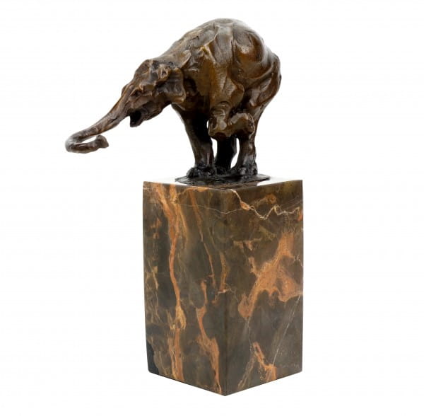 Begging Elephant (1908) - Signed Bugatti - Bronze - Animal Figurine