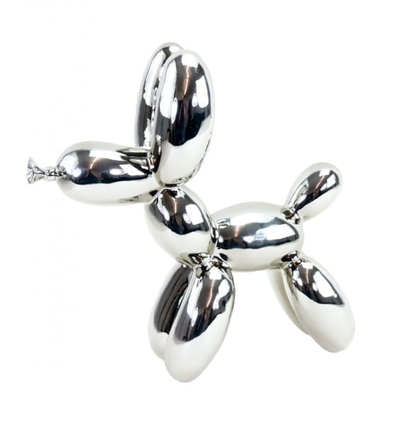 Balloon Dog - Silver - Signed Jeff Koons - Contemporary Bronze