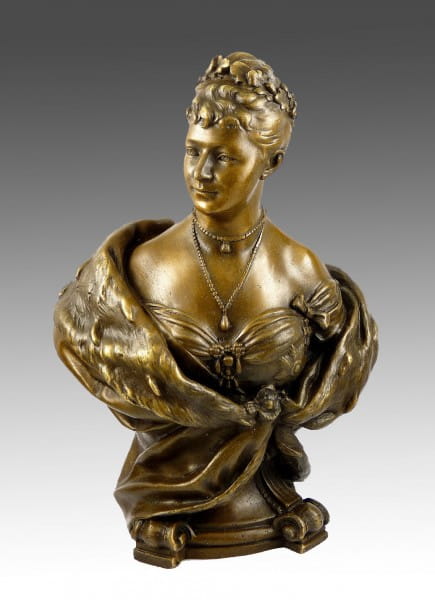 Queen consort Louise of Prussia - bronze bust - Milo