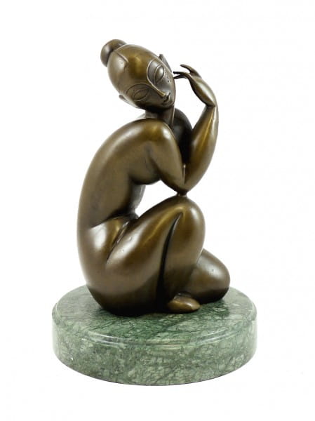 Modern Bronze Figure - Female Nude - signed Amedeo Modigliani