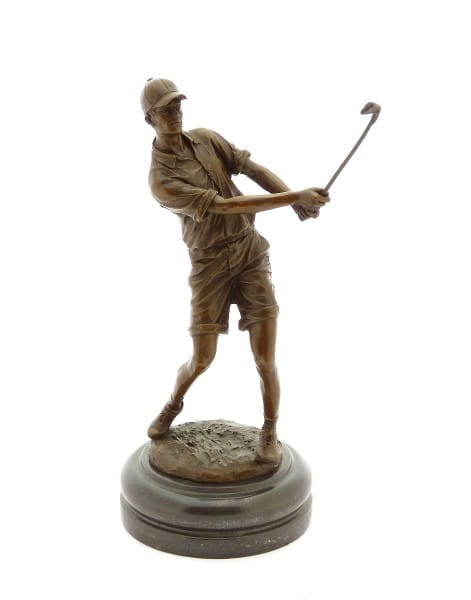 Statue of Golfer - Made of Bronze - signed Milo