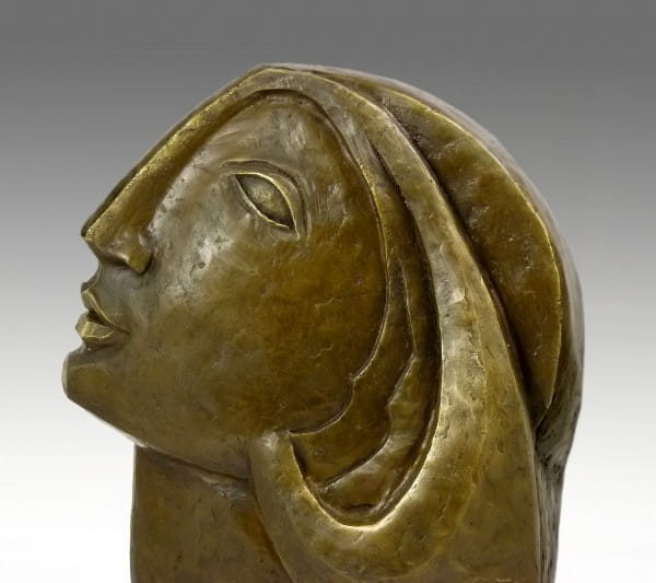 Modern Art Bronze - Woman's Head - after Picasso, by Milo