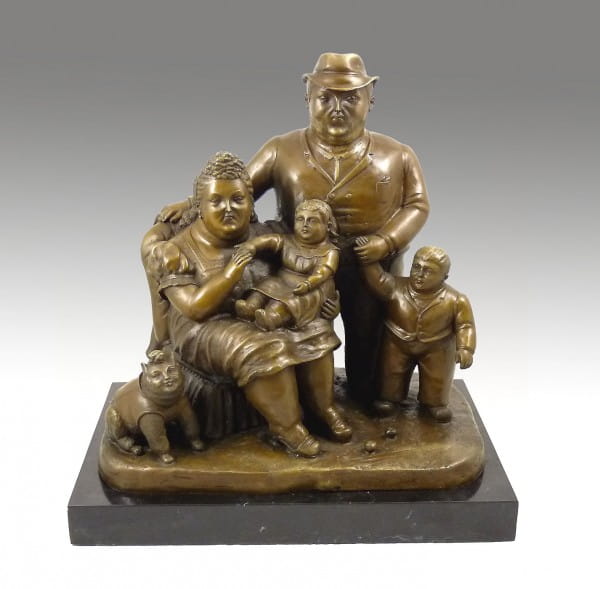 Modern Sculpture - Family - signed by Botero