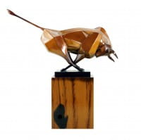 Contemporary Bronze Bull Sculpture by Martin Klein - Bull - Limited Figurine Contemporary Bronze Bull Sculpture by Martin Klein - Bull - Limited Figurine