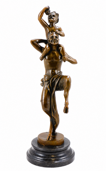 Devil Statue - Satyr with Baby - Bergmann