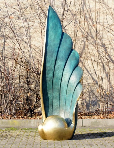 The Wing - Tall Bronze Statue by M. Klein - Limited Garden Sculpture