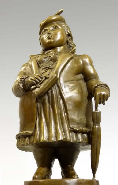Modern bronze sculpture - Portly lady - Fernando Botero