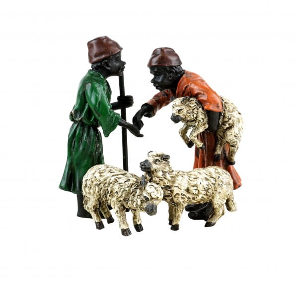 Arabian Sheep Traders - Vienna Bronze - Hand Painted - Stamped