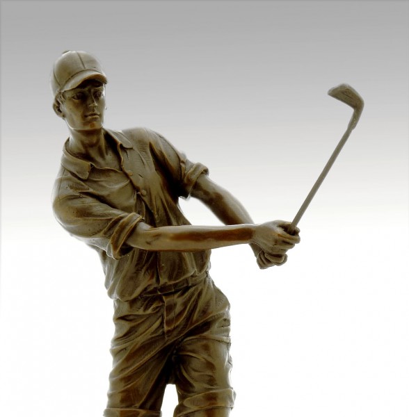 Cup / Sports Trophy - The Golfer - Made of Bronze - signed Milo