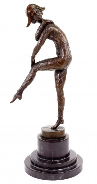 Art Deco Bronze Statue - Chiparus - Dance of Harlequinade