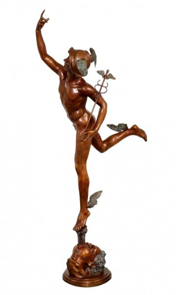 Hermes - messenger of the gods - Bronze - signed Giambologna