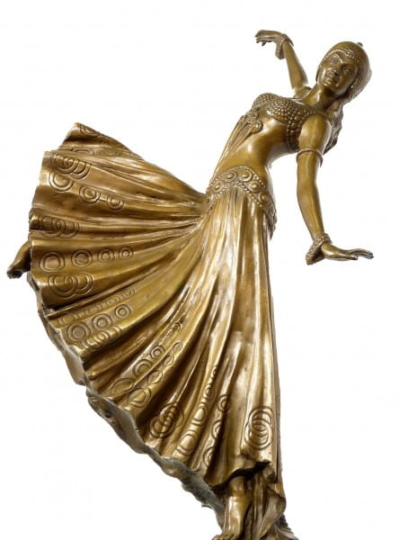 Beautiful Art Deco bronze Chorus Girl signed Chiparus