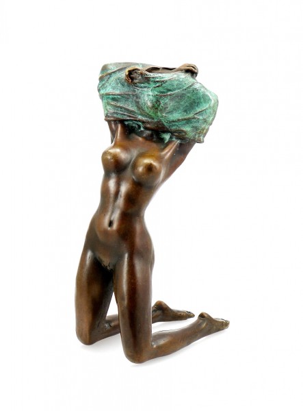 Erotic Figure - Striping Virgin / Woman - sign. Aldo Vitaleh