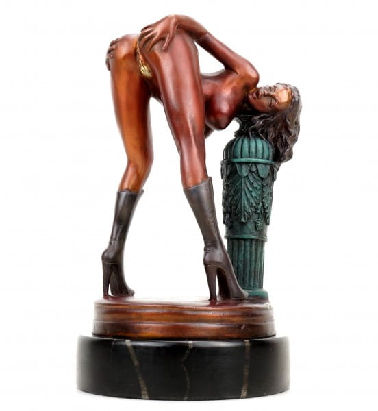Erotic Girl Lola in High Heels - Signed J. Patoue - Erotic Figurine