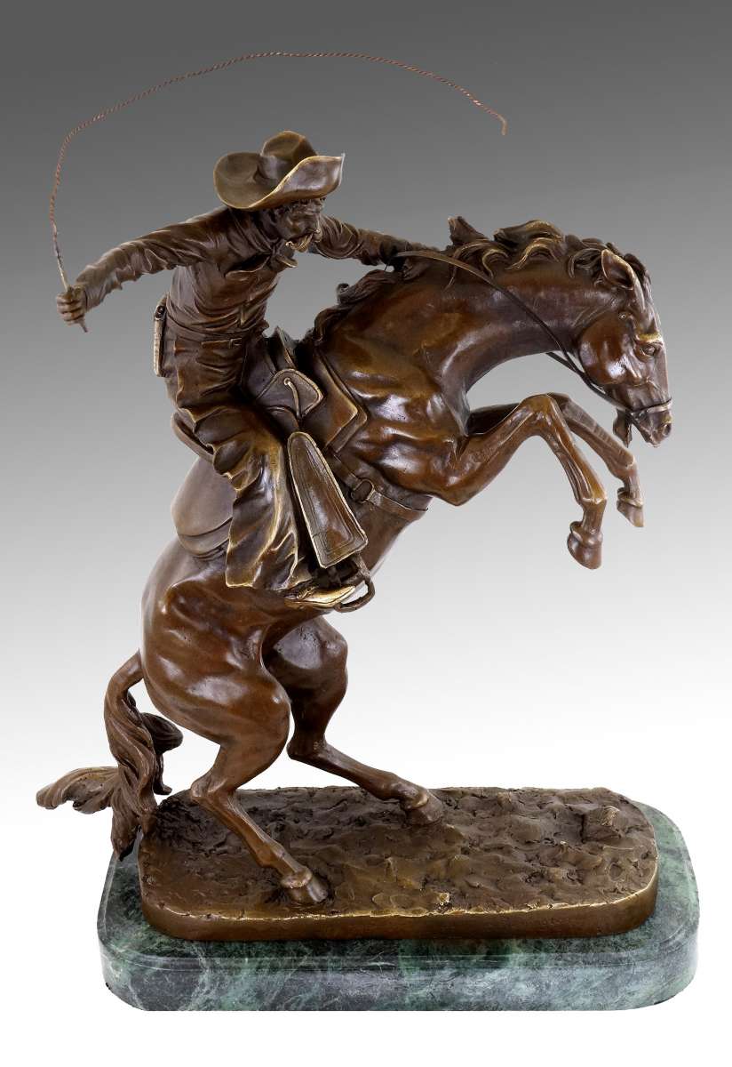 アンティークFredericRemington Bronco Busterランプ Lot Detail - Frederic Remington Bronze Lamp 