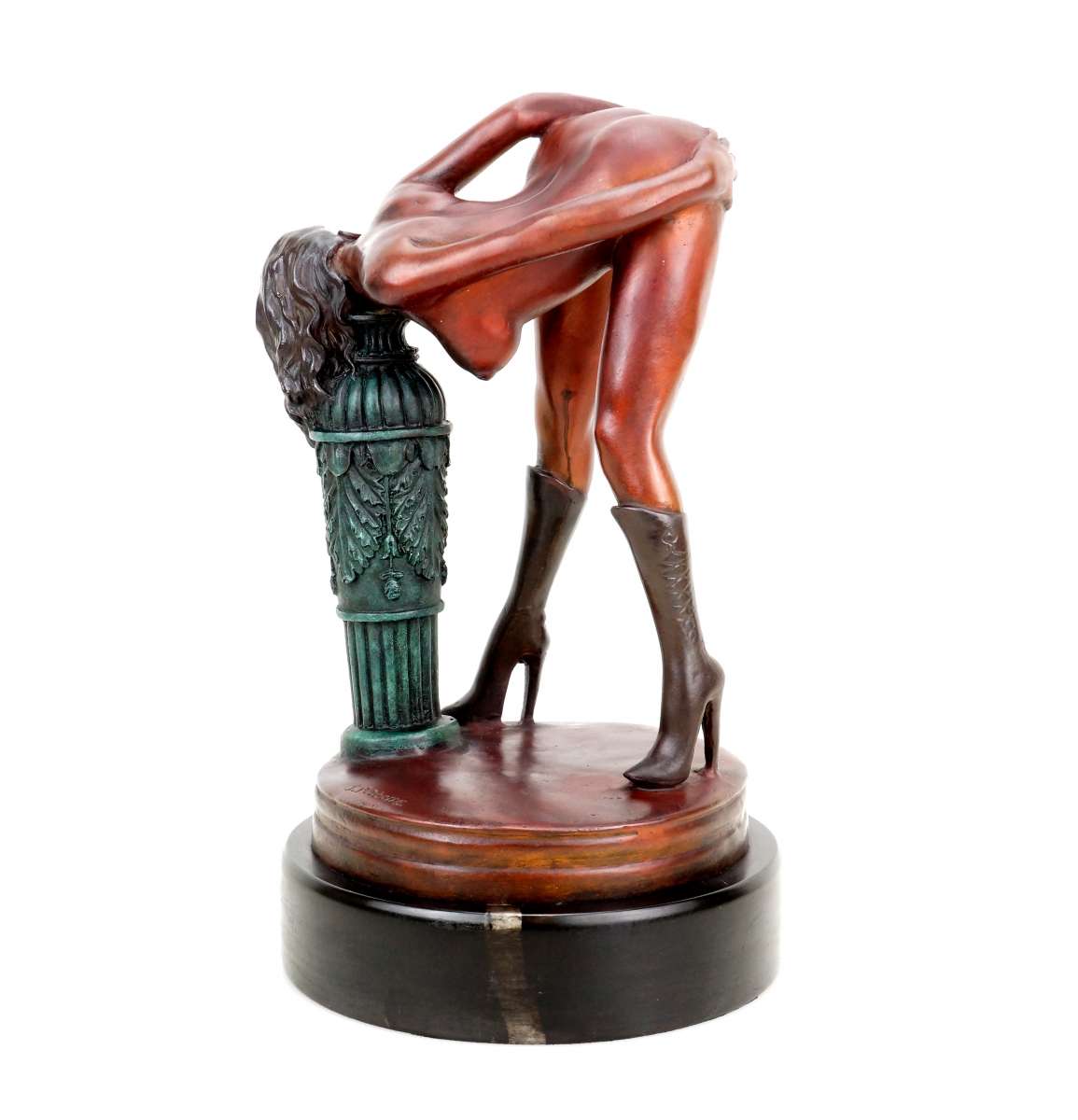 Erotic Girl Lola in High Heels - Signed J. Patoue - Erotic Figurine