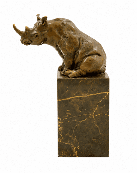 Rhinoceros Statue - Sitting Rhino Statue