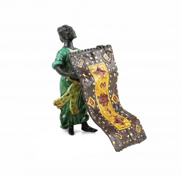 Bronze Arab Figurine - Arabian Carpet Trader - Vienna Bronze