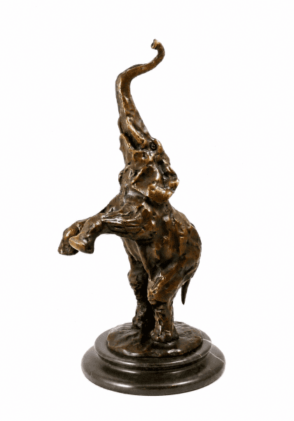 Rembrandt Bugatti Sculptures - Elephant Statue - Signed