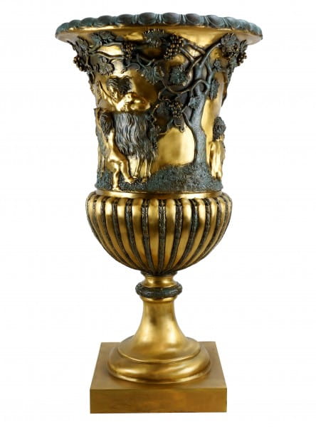 XXL Art Nouveau Amphora - Big Bronze Vase - signed Lorenzl