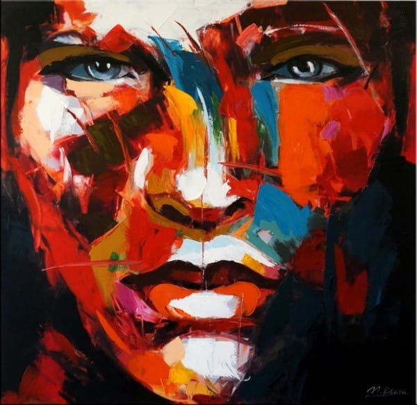 Le visage d´homme I - Acrylic Painting on Canvas