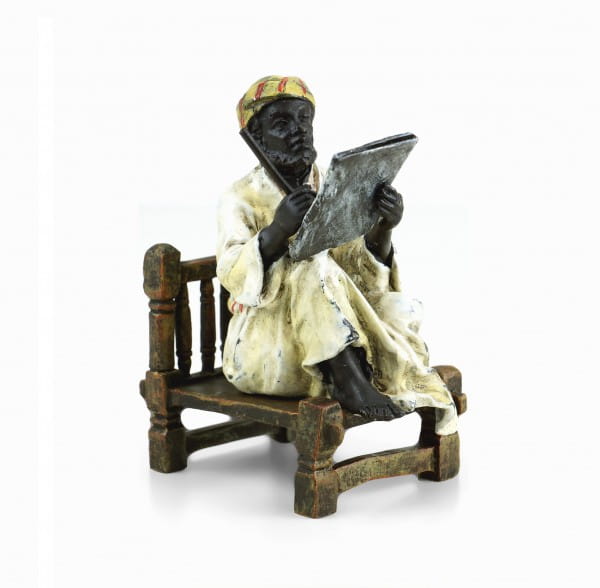Vienna Bronze - Arabian Scholar - Two-Piece - Arab Figurine for Sale