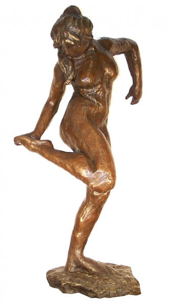 Large Sculpture - Dancer looking at her right foot - Edgar Degas