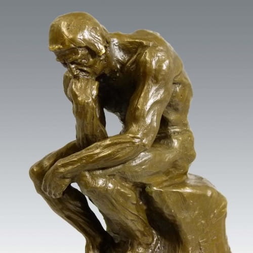 Famous bronze sculpture - The Thinker - signed Auguste Rodin