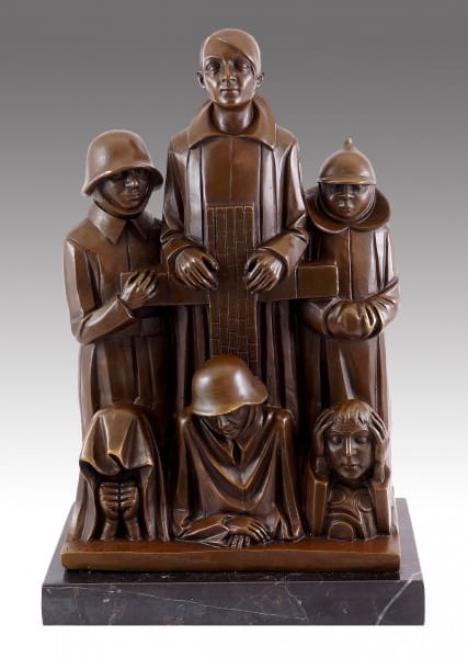 Bronze Figure - Memorial (1928/29) - Signed Ernst Barlach