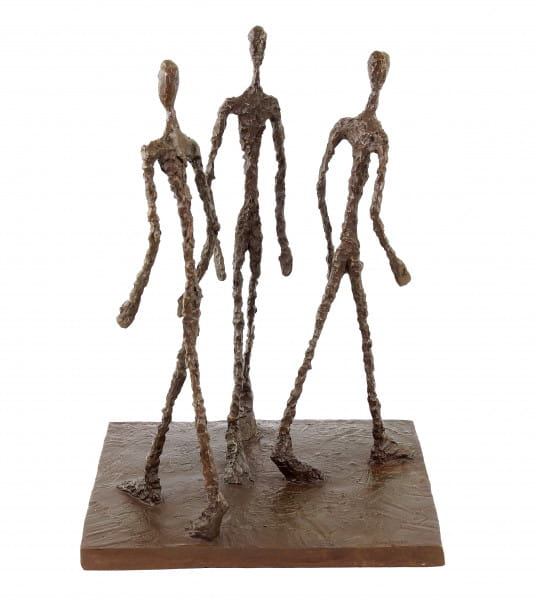 Three Men Walking II - Alberto Giacometti - Bronze Statue - Modern Art Sculpture