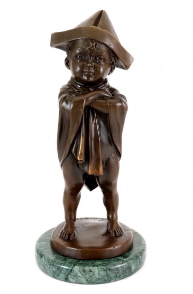 Art Nouveau Bronze - Rascal - Child Bronze - Sign. Lorenzl