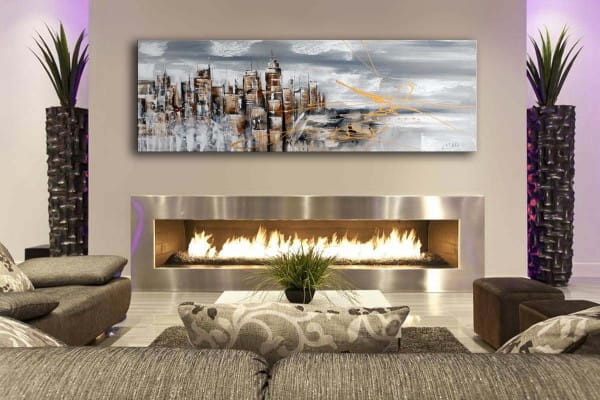 Acrylic painting - Skyline of Manhattan II / New York - M. Klein