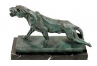 Cubistic Panther Statue - signed by Duvernet Cubistic Panther Statue - signed by Duvernet