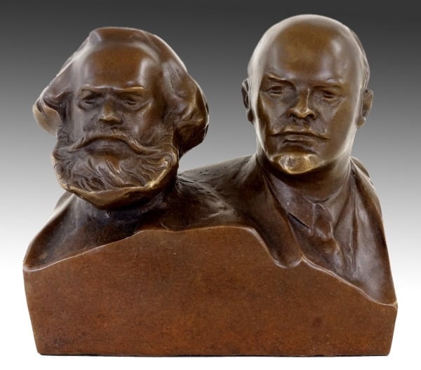 Bronze Bust - Marx and Lenin - Bronze Figurine