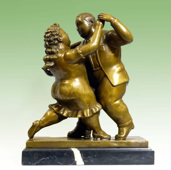 Modern Art sculpture - Dancing Couple - signed Fernando Botero