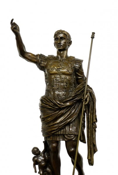 Mythology Bronze Figure - Julius Caesar, signed Augustus